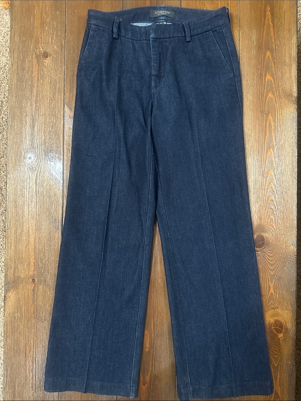 Liverpool Navy Trouser Style Jeans for Women